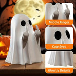 Spooky Middle Finger Ghost Figurine