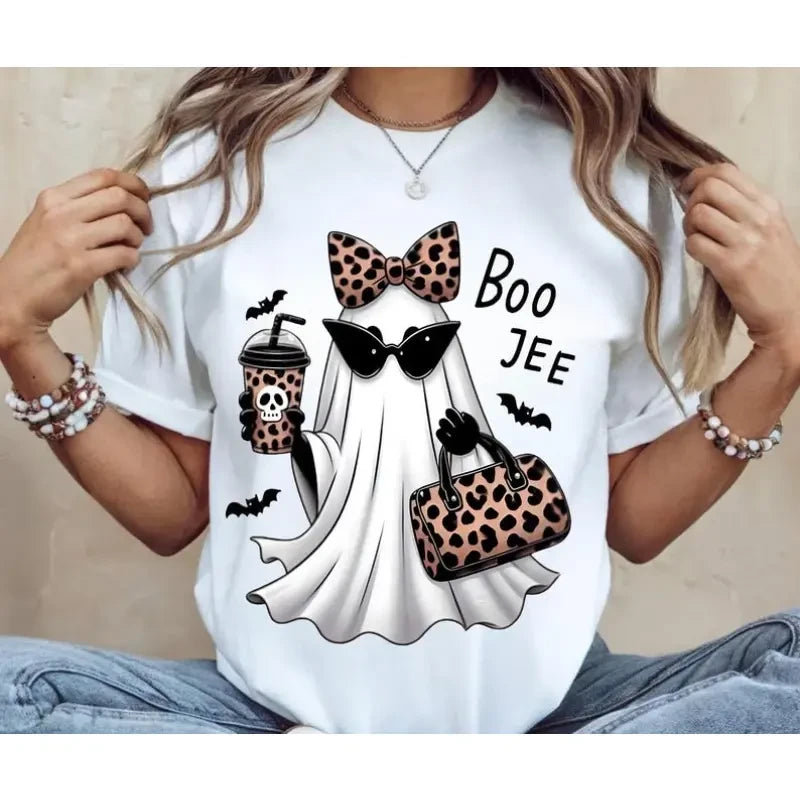 Leopard Ghost Halloween T-Shirt