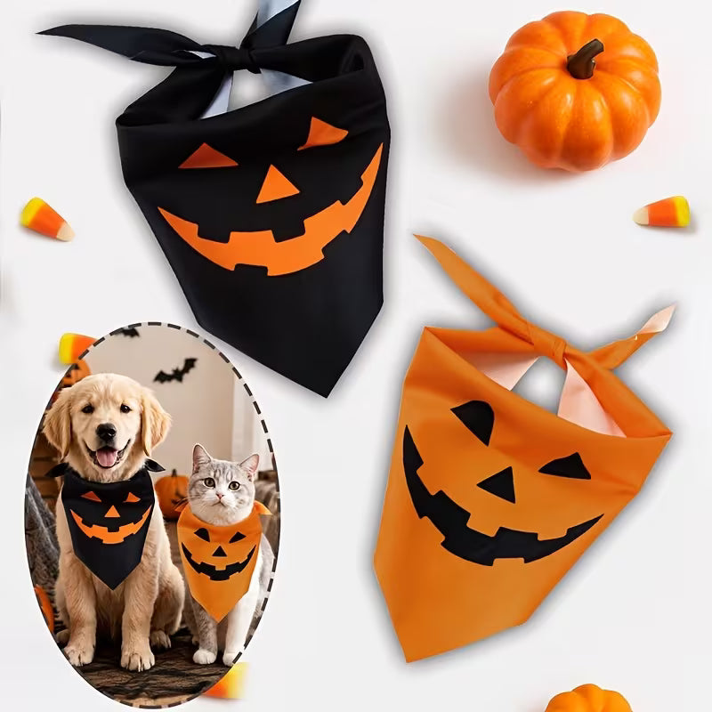 Halloween Pet Bandana | Spooky Dog Bandana | Trick or Treat Pet Costume Accessory